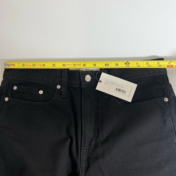 New APIECE APART HIGH RISE MARI BARREL JEAN Luna wash black jeans 30 - Picture 7 of 9